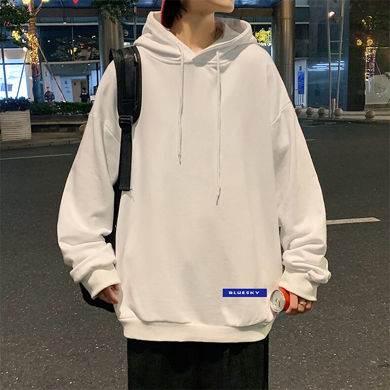 WY2202-P35加绒款-P40纯棉连帽卫衣男大码运动帽衫宽松薄外套男,男装卫衣,电商A040