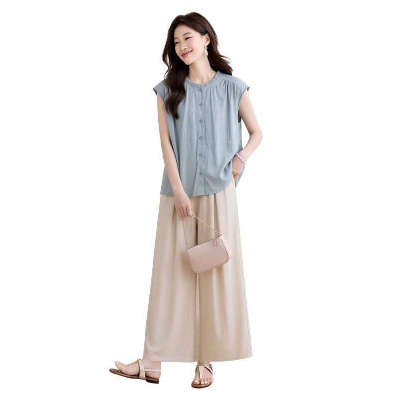 大量现货。2026年夏季时尚宽松两件套套装,女装套装/套裙,依万里
