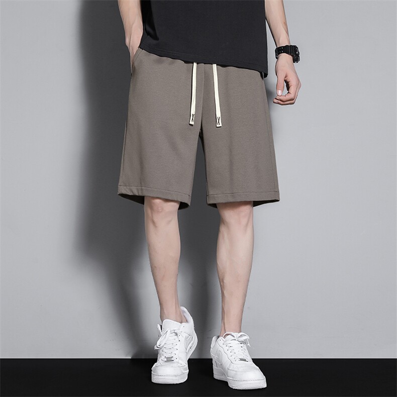 冰氧仿棉短裤男宽松潮YOA景纯色百搭五分裤运动短裤CK2411-P26,男装牛仔裤,星座717