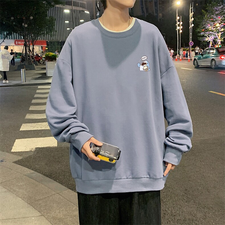 S6239-P28秋季圆领卫衣男大码韩版宽松长袖外套,男装卫衣,电商A040