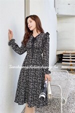 秋装花料连衣裙，女装连衣裙，天使公主