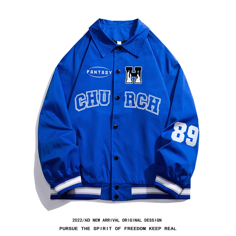 白底23春季新款hiphop炸街设计感ins潮流翻领夹克外套G721P65控88,男装夹克,电商A247-1