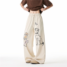 抖音品质夏季新款可爱小狗印花宽松休闲裤B315-K25528-特p30控58，男装休闲裤，电商B315