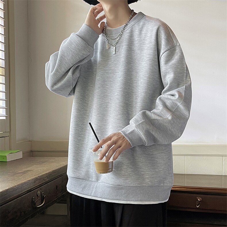 wassuphappy羽绒长袖t恤男冬季潮牌加厚内搭上衣保暖鸭绒打底衫,男装卫衣,星座717