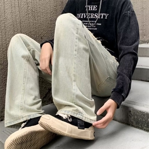 美式破洞牛仔裤男韩版潮流高街帅2024秋冬新款ins长裤RK1084-P41图片