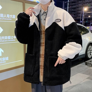 冬款加绒加厚棉衣羊羔绒开衫外套宽松潮流男装MY103P105控价138图片