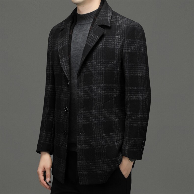 BWA238钱塘2020-2中年男士商务休闲时尚冬季厚款毛呢西服P325,男装西服,钱塘207-2
