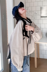 甜酷减龄小个子短外套女2025春新款韩版宽松设计感学院风百搭夹克，女装短外套，2C086