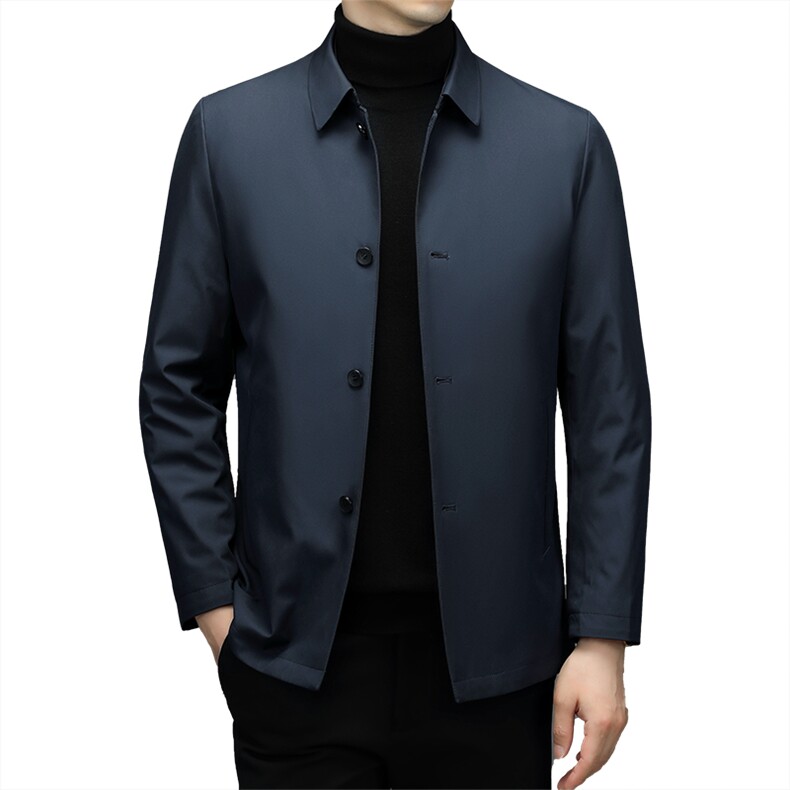 男士翻领可脱卸内胆羽绒服冬季新款加厚保暖爸爸上衣中年男装外套,男装羽绒服,电商B212（原钱塘6029）