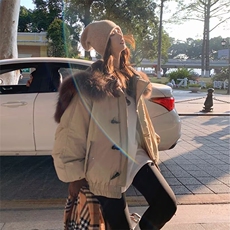 F917-P95美式复古休闲大毛领棉服派克服外套女秋冬2025新，男装棉衣，电商B323A