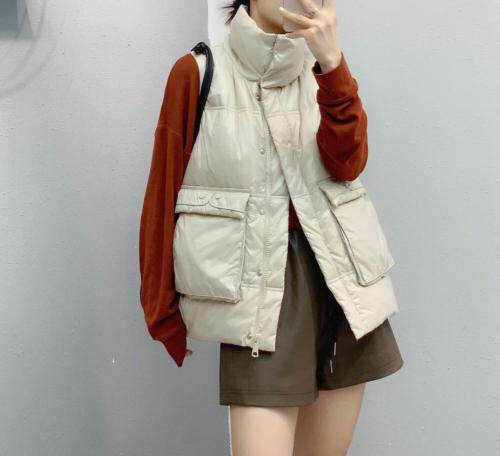 立领羽绒马甲，女装马夹，久久索衣缘