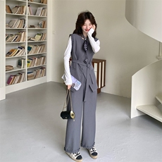 新品春装2026两件套背心+阔腿裤2C116-6610-P179-K288，女装套装/套裙，2C116