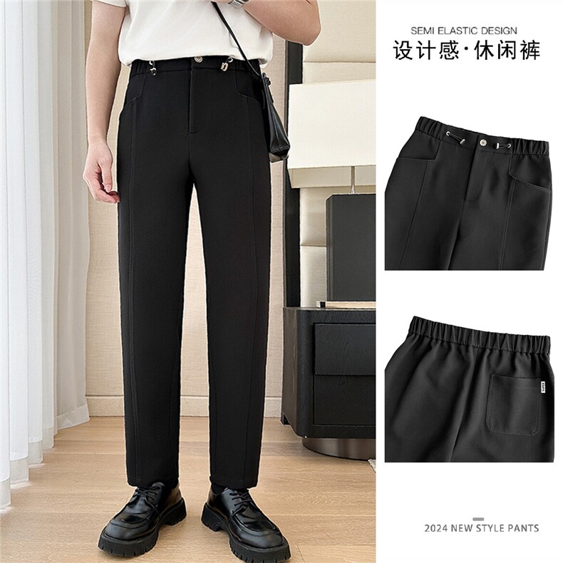 春季双色面料垂感休闲裤X42/P58，男装休闲裤，电商B331