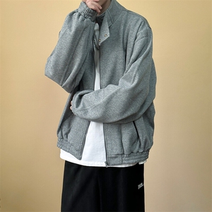 现货-春秋立领开衫卫衣男时尚外套潮牌宽松上衣-AJ23054-P88图片
