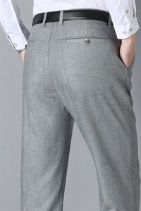 大货主推！905夏季薄款亚麻休闲裤高腰宽松老人大码裤子爸爸男裤图片