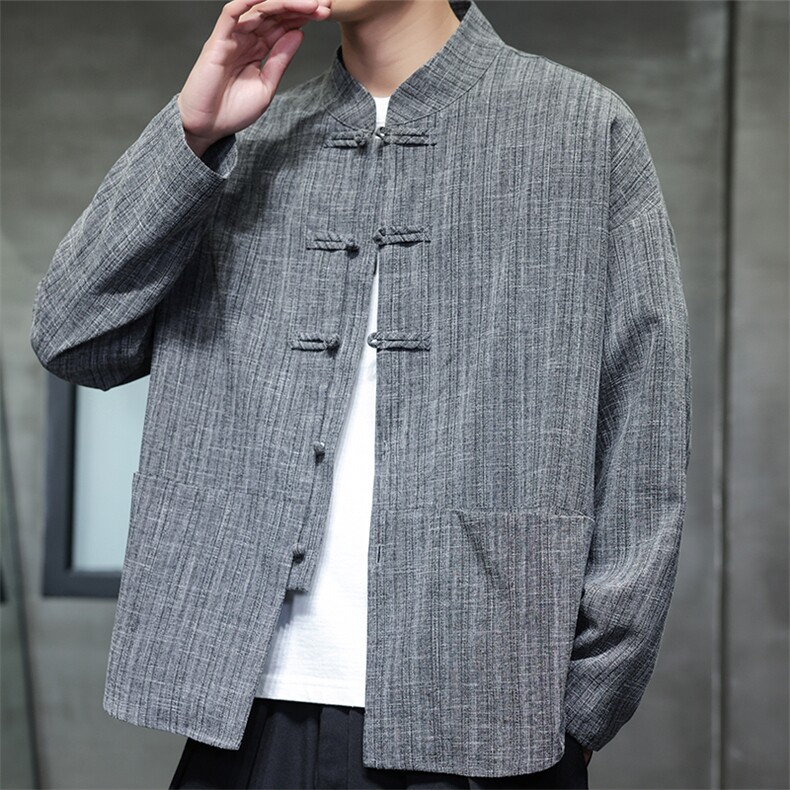 2026春季新款男装风唐装盘扣衬衫新中式汉服衬衣C167-P65,男装衬衫,电商B277(原6028)