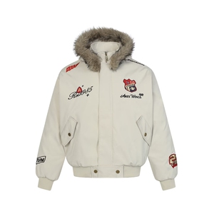 现货 美式宽松工装棉衣可拆卸毛领棉服M8234/P105图片