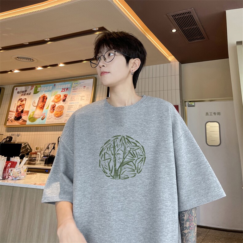 量大优 供视频  华夫格短袖T恤半袖男 HDX530-特P18图片