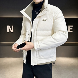 8878 P195 冬季新款男士立领PU皮羽绒服 卷后控278图片