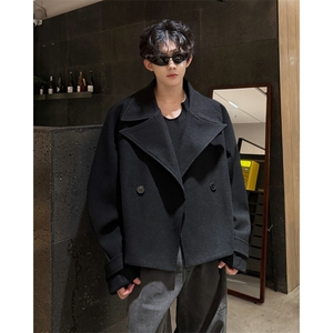 加棉加厚毛呢大衣宽松显瘦外套潮504-F31-P85控128(加棉P95控138)图片