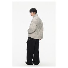 2025冬季新款简约纯色菱格立领羽绒服男潮牌百搭保暖羽绒服外套，男装羽绒服，电商A234