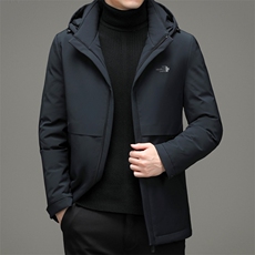 2023冬季新款脱卸帽羽绒服休闲外套中年爸爸装上衣YYYR2110-P260，男装羽绒服，电商B212（原钱塘6029）