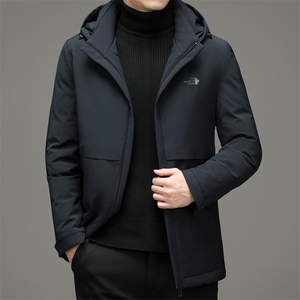 2023冬季新款脱卸帽羽绒服休闲外套中年爸爸装上衣YYYR2110-P260图片