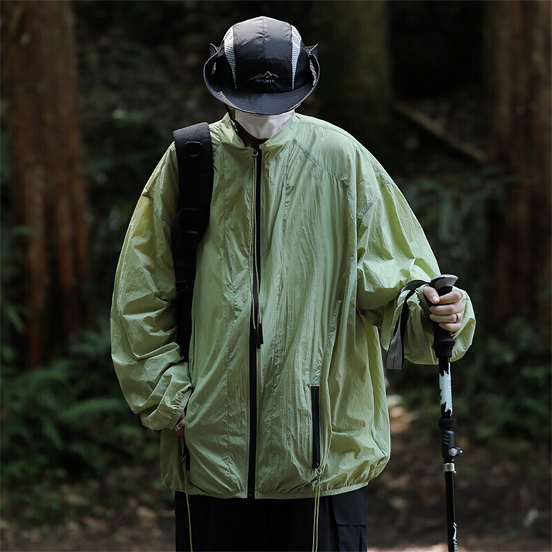 美式防晒衣男女款夏季透气轻薄防晒拉链外套防晒服Y0123-P35,男装夹克,星座308B-1