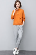 休闲运动套装女2025春秋新款大码宽松中年妈妈时尚卫衣卫裤两件套，女装套装/套裙，璐依舞