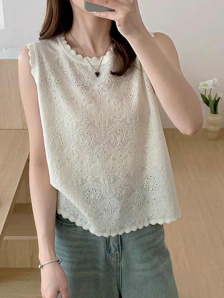 2025年夏季时尚潮流镂空背心，女装背心吊带，圣旺供货