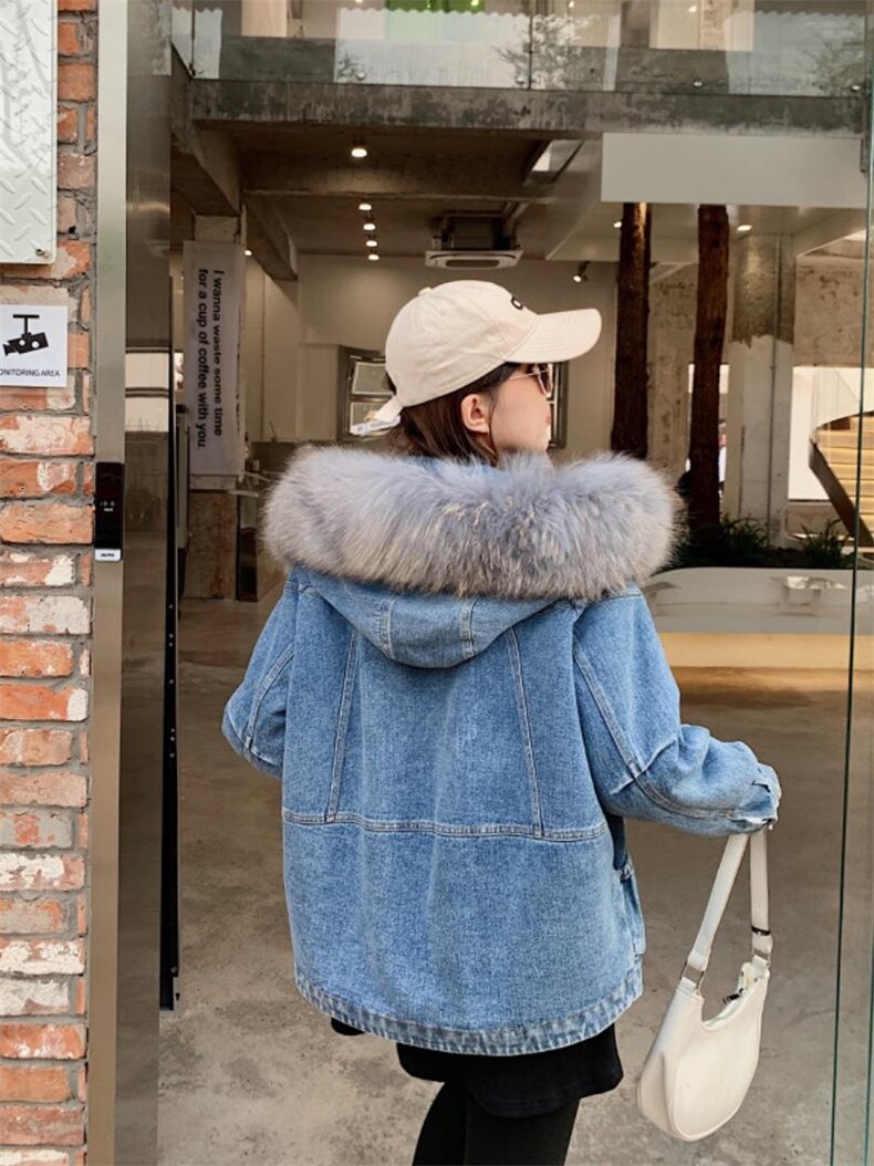 超大毛领牛仔派克服，其它，转角爱尚