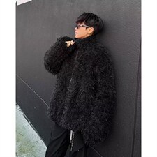 【有货】DW2462-P138冬季仿狐狸毛皮草外套男款加厚宽松棉服棉衣，男装夹克，星座603-2