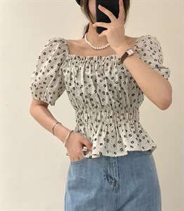 清新小碎花小衫图片
