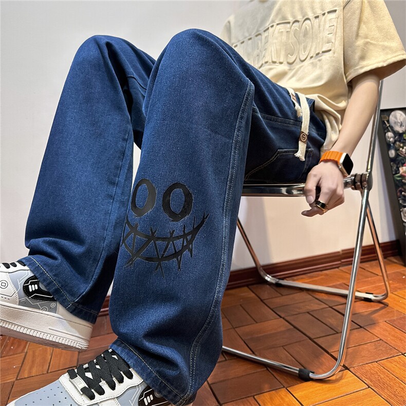 k1076-p48-控68现货宽松拉链cleanfit牛仔裤马丁靴黑暗,男装牛仔裤,星座116