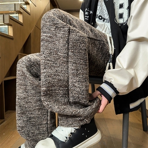 04秋冬季新款粗纱混纺毛呢裤宽松直筒裤子潮X211-1-K2466-P60图片