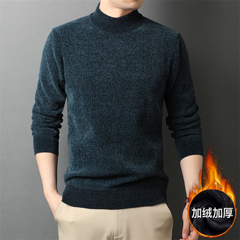 G-YH017毛衣休闲青年加厚针织衫保暖打底衫套头加绒男士高领P59,男装针织衫/毛衣,电商B360