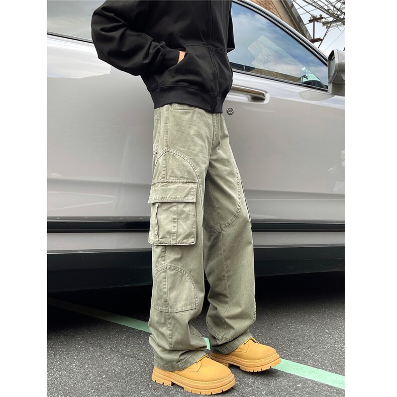现货~美式复古工装裤直筒水洗百搭休闲裤男女6XZ502-K776-P65,男装休闲裤,星座502