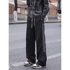 春款大量现货特P25速干三条杠休闲裤情侣直筒复古长裤DY5032，男装休闲裤，电商A178