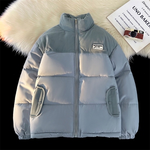 冬季加厚刺绣贴标棉衣男立领棉服棉袄情侣款外套A266-WMY8623-P75图片