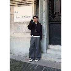 【现货】秋季美式慵懒风解构卫裤男女休闲运动弯刀裤K06083P55，男装休闲裤，星座1004（原星座815-3）