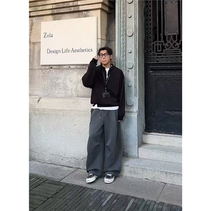 【现货】秋季美式慵懒风解构卫裤男女休闲运动弯刀裤 K06083 P55图片