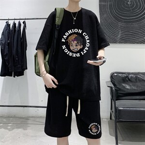 ！直播重磅推荐！2022夏季男士华夫格短袖T恤套装HTZ03P50图片