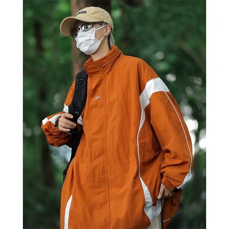 日系机能户外拼色工装夹克春款休闲冲锋衣防风防水男外套,男装夹克,星座716-3