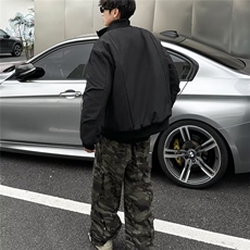 美式复古百搭外套男秋冬小众潮牌设计感痞帅夹克棉服潮MF293-P100，男装夹克，星座412-2