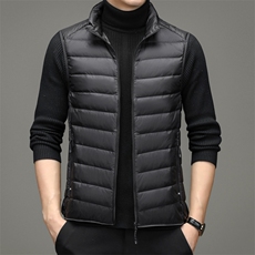 新款2023冬季商务休闲羽绒服中年男立领马甲外套男YL22003-P145，男装背心/马甲，电商B212（原钱塘6029）