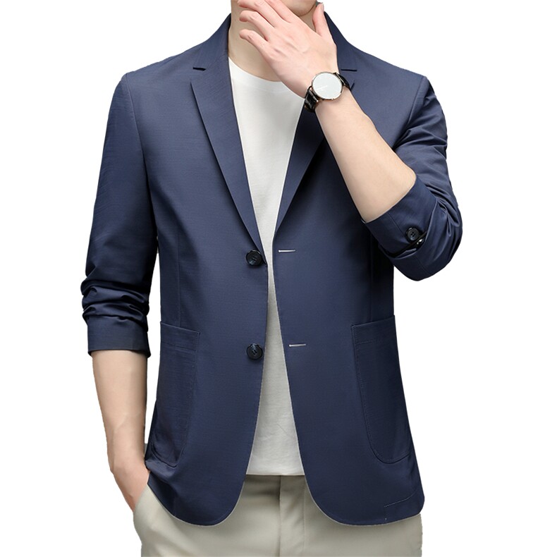 休闲西装男式便西2023春秋季薄款中年爸爸装单西上衣男士西服外套,男装西服,电商B212（原钱塘6029）