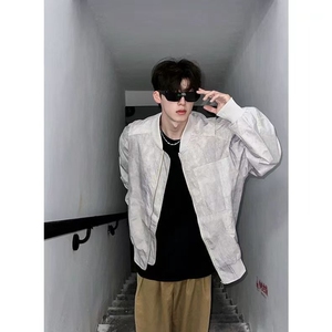 美式春秋季开春cleanfit复古短款外套潮牌工装春秋夹克棒服图片