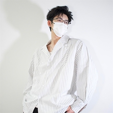 明星私服撕漫男衬衫外套学院风男大竖条纹衬衫翻领外套P45，男装衬衫，电商B319