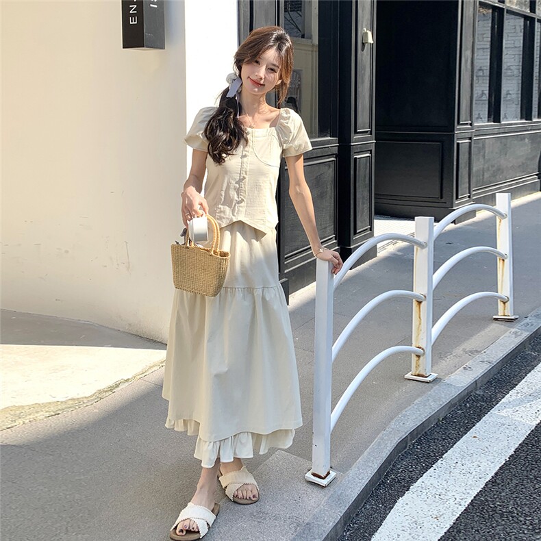 夏装新款巨好看气质显瘦上衣＋半身裙两件套2C135-6897P145K218,女装套装/套裙,2C135
