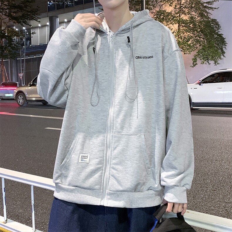 卫衣男港风bf港风开衫休闲外套学生chic连帽运动上衣W2591-P32,男装卫衣,星座512-2